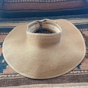 Packable Woven Straw Hat Visor